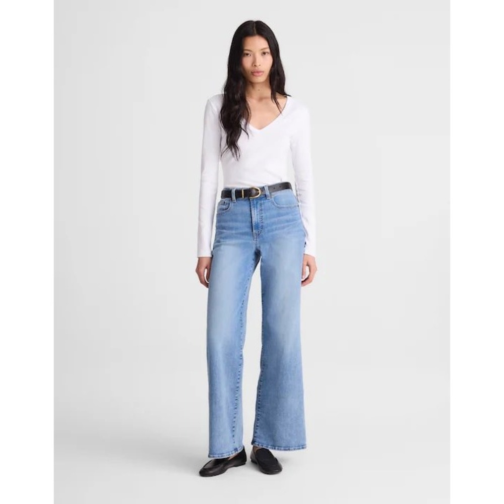 Madewell The Wide-Leg Jean High‎ Rise Magic Pockets NZ568 Size 8 Short 29S NEW